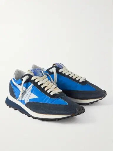 Golden Goose Marathon Leather and Suede-Trimmed Nylon Sneakers - Men | Thumbnail 4 Golden Goose Marathon Leather and Suede-Trimmed Nylon Sneakers - Men | Thumbnail 4