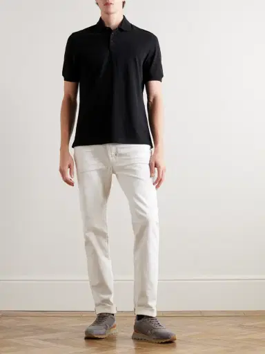 Brunello Cucinelli Slim-Fit Cotton-Piqué Polo Shirt - Men | Thumbnail 2 Brunello Cucinelli Slim-Fit Cotton-Piqué Polo Shirt - Men | Thumbnail 2