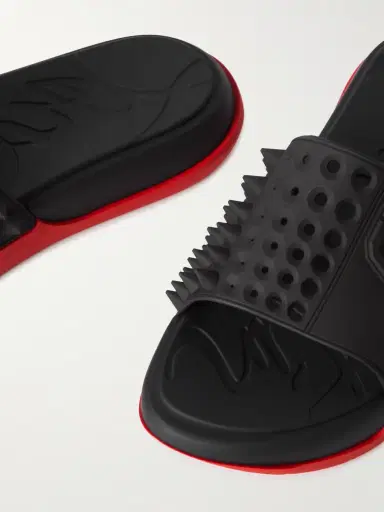 Christian Louboutin Take It Easy Logo-Embossed Cutout Spiked Rubber Slides - Men | Thumbnail 6 Christian Louboutin Take It Easy Logo-Embossed Cutout Spiked Rubber Slides - Men | Thumbnail 6