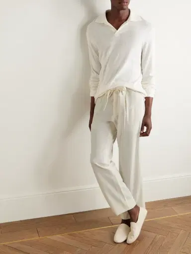 Stòffa Straight-Leg Pleated Wool-Seersucker Drawstring Trousers - Men | Thumbnail 2 Stòffa Straight-Leg Pleated Wool-Seersucker Drawstring Trousers - Men | Thumbnail 2