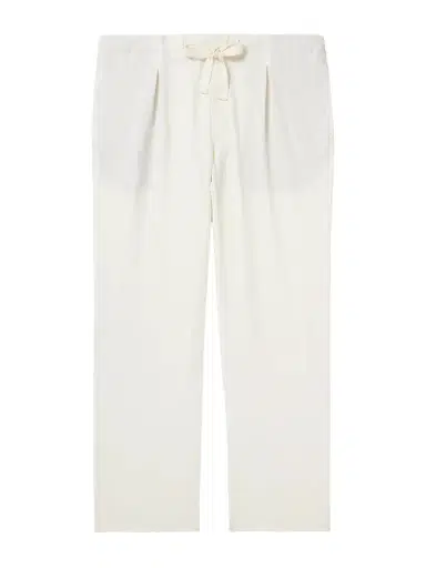 Stòffa Straight-Leg Pleated Wool-Seersucker Drawstring Trousers - Men | Thumbnail 1 Stòffa Straight-Leg Pleated Wool-Seersucker Drawstring Trousers - Men | Thumbnail 1