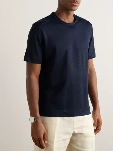 Zegna Linen-Jersey T-Shirt - Men | Thumbnail 2 Zegna Linen-Jersey T-Shirt - Men | Thumbnail 2