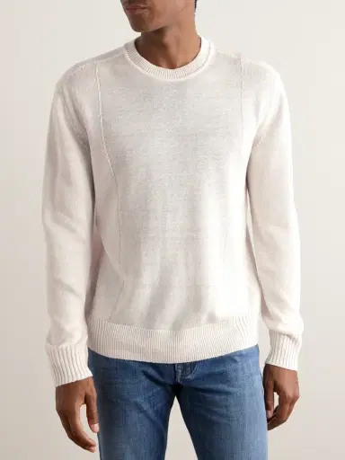 Zegna Linen and Silk-Blend Sweater - Men | Thumbnail 3 Zegna Linen and Silk-Blend Sweater - Men | Thumbnail 3