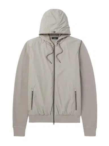 HERNO Waffle-Knit Cotton and Shell Hooded Jacket - Men | Thumbnail 1 HERNO Waffle-Knit Cotton and Shell Hooded Jacket - Men | Thumbnail 1