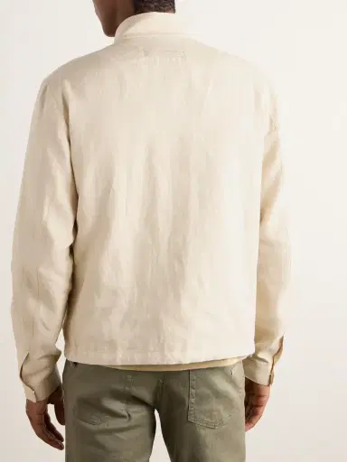 Zegna Leather-Trimmed Oasi Linen Jacket - Men | Thumbnail 3 Zegna Leather-Trimmed Oasi Linen Jacket - Men | Thumbnail 3