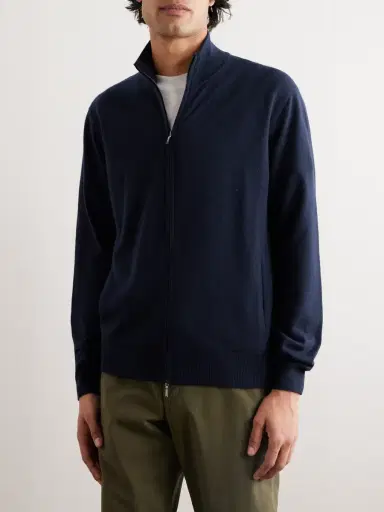 Loro Piana Ribbed Cashmere Zip-Up Sweater - Men | Thumbnail 3 Loro Piana Ribbed Cashmere Zip-Up Sweater - Men | Thumbnail 3