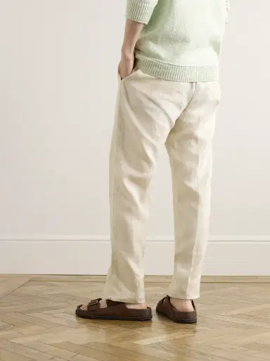 Zegna Tapered Oasi Linen Trousers - Men | Thumbnail 3 Zegna Tapered Oasi Linen Trousers - Men | Thumbnail 3