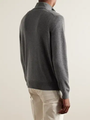 Loro Piana Slim-Fit Baby Cashmere Half-Zip Sweater - Men | Thumbnail 4 Loro Piana Slim-Fit Baby Cashmere Half-Zip Sweater - Men | Thumbnail 4