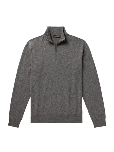 Loro Piana Slim-Fit Baby Cashmere Half-Zip Sweater - Men | Thumbnail 1 Loro Piana Slim-Fit Baby Cashmere Half-Zip Sweater - Men | Thumbnail 1