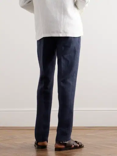 Loro Piana Tapered Linen Trousers - Men | Thumbnail 3 Loro Piana Tapered Linen Trousers - Men | Thumbnail 3