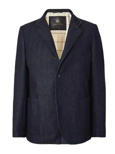 Loro Piana Spagna Leather-Trimmed Cotton and Cashmere-Blend Denim Jacket - Men | Thumbnail 1 Loro Piana Spagna Leather-Trimmed Cotton and Cashmere-Blend Denim Jacket - Men | Thumbnail 1