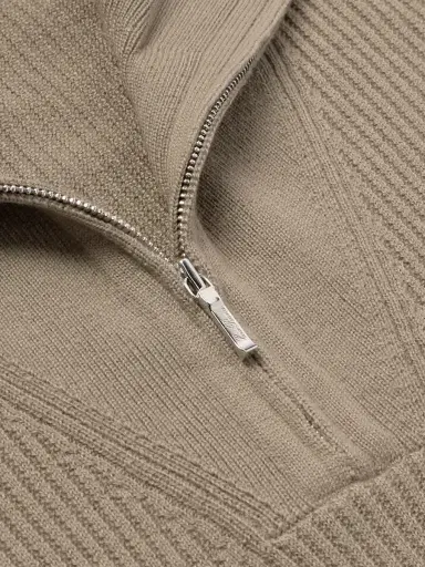 Loro Piana Akan Ribbed Cashmere and Silk-Blend Half-Zip Sweater - Men | Thumbnail 5 Loro Piana Akan Ribbed Cashmere and Silk-Blend Half-Zip Sweater - Men | Thumbnail 5