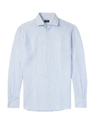Zegna Striped Oasi Linen Shirt - Men | Thumbnail 1 Zegna Striped Oasi Linen Shirt - Men | Thumbnail 1