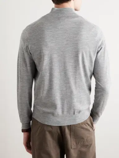 Peter Millar Excursionist Flex Wool-Blend Half-Zip Sweater - Men | Thumbnail 4 Peter Millar Excursionist Flex Wool-Blend Half-Zip Sweater - Men | Thumbnail 4