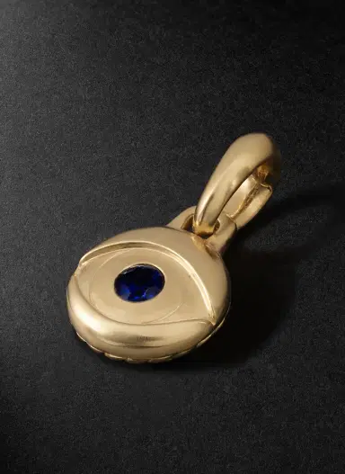 David Yurman Evil Eye 18-Karat Gold Sapphire Pendant - Men | Thumbnail 1 David Yurman Evil Eye 18-Karat Gold Sapphire Pendant - Men | Thumbnail 1
