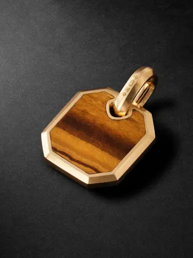 David Yurman 18-Karat Gold Tiger's Eye Pendant - Men | Thumbnail 1 David Yurman 18-Karat Gold Tiger's Eye Pendant - Men | Thumbnail 1