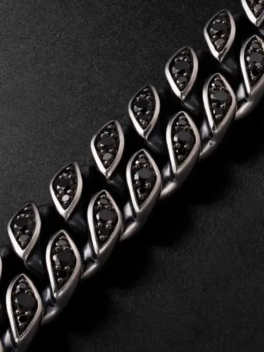 David Yurman Sterling Silver Diamond Chain Bracelet - Men | Thumbnail 4 David Yurman Sterling Silver Diamond Chain Bracelet - Men | Thumbnail 4