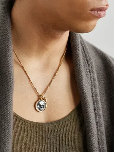 David Yurman Life and Death 18-Karat Gold and Sterling Silver Pendant - Men | Thumbnail 4 David Yurman Life and Death 18-Karat Gold and Sterling Silver Pendant - Men | Thumbnail 4
