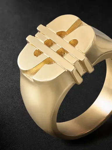 Established Dollar 14-Karat Gold Signet Ring - Men | Thumbnail 4 Established Dollar 14-Karat Gold Signet Ring - Men | Thumbnail 4