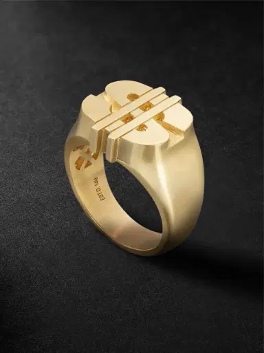 Established Dollar 14-Karat Gold Signet Ring - Men | Thumbnail 1 Established Dollar 14-Karat Gold Signet Ring - Men | Thumbnail 1