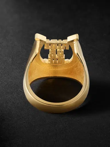Established Ride or Die 18-Karat Gold Emerald Signet Ring - Men | Thumbnail 3 Established Ride or Die 18-Karat Gold Emerald Signet Ring - Men | Thumbnail 3