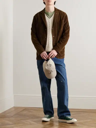 Polo Ralph Lauren Topstitched Suede Blazer - Men | Thumbnail 2 Polo Ralph Lauren Topstitched Suede Blazer - Men | Thumbnail 2