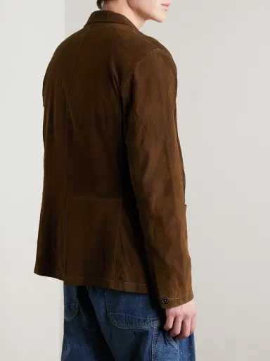 Polo Ralph Lauren Topstitched Suede Blazer - Men | Thumbnail 3 Polo Ralph Lauren Topstitched Suede Blazer - Men | Thumbnail 3