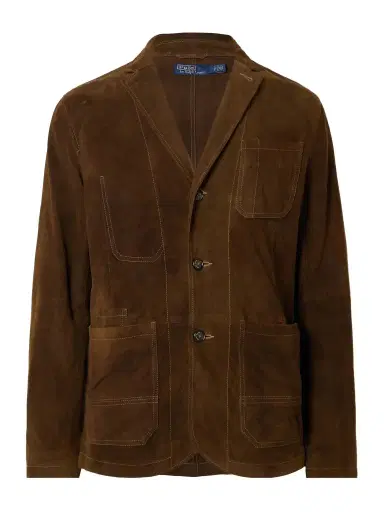 Polo Ralph Lauren Topstitched Suede Blazer - Men | Thumbnail 1 Polo Ralph Lauren Topstitched Suede Blazer - Men | Thumbnail 1