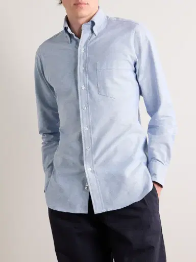Drake's Slim-Fit Button-Down Collar Cotton Oxford Shirt - Men | Thumbnail 3 Drake's Slim-Fit Button-Down Collar Cotton Oxford Shirt - Men | Thumbnail 3