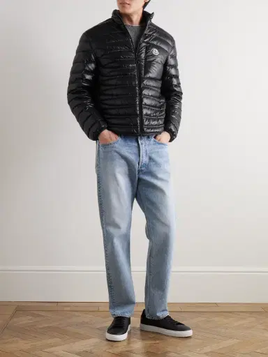 Moncler Logo-Appliquéd Quilted Nylon Laqué Down Jacket - Men | Thumbnail 2 Moncler Logo-Appliquéd Quilted Nylon Laqué Down Jacket - Men | Thumbnail 2