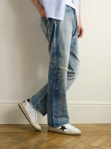 Golden Goose Ball Star Distressed Suede-Trimmed Leather Sneakers - Men | Thumbnail 2 Golden Goose Ball Star Distressed Suede-Trimmed Leather Sneakers - Men | Thumbnail 2