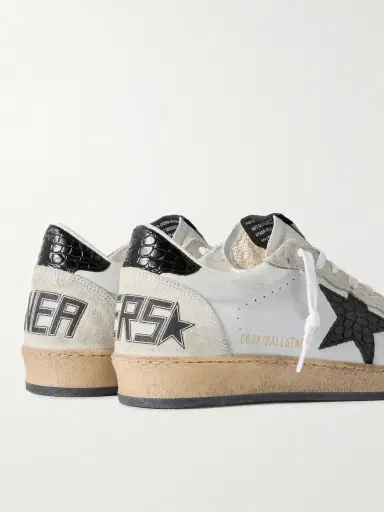 Golden Goose Ball Star Distressed Suede-Trimmed Leather Sneakers - Men | Thumbnail 5 Golden Goose Ball Star Distressed Suede-Trimmed Leather Sneakers - Men | Thumbnail 5