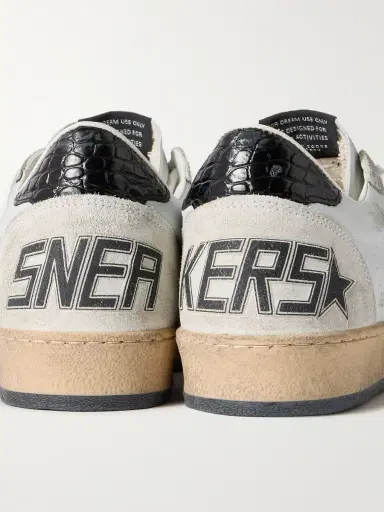 Golden Goose Ball Star Distressed Suede-Trimmed Leather Sneakers - Men | Thumbnail 6 Golden Goose Ball Star Distressed Suede-Trimmed Leather Sneakers - Men | Thumbnail 6