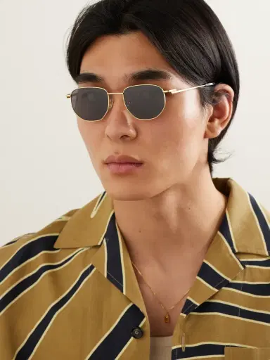 Bottega Veneta Round-Frame Gold-Tone Sunglasses - Men | Thumbnail 2 Bottega Veneta Round-Frame Gold-Tone Sunglasses - Men | Thumbnail 2