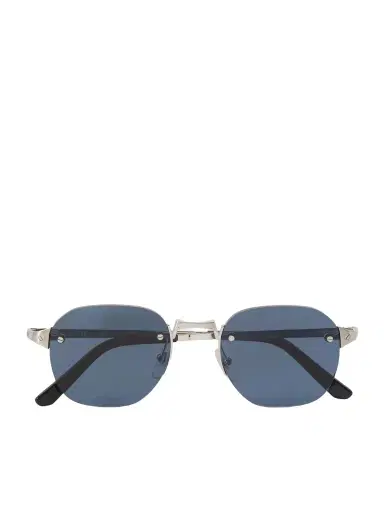 Cartier Eyewear Santos de Cartier Rimless Oval-Frame Silver-Tone Sunglasses - Men | Thumbnail 1 Cartier Eyewear Santos de Cartier Rimless Oval-Frame Silver-Tone Sunglasses - Men | Thumbnail 1