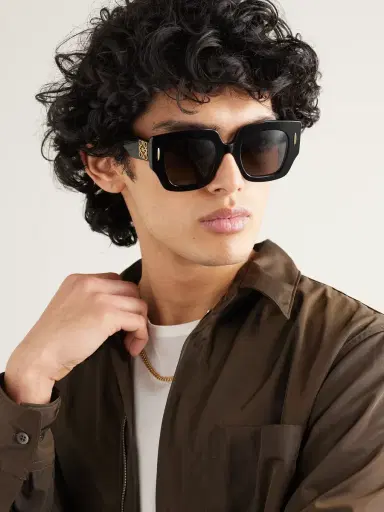 Loewe Anagram Geometric Acetate Sunglasses - Men | Thumbnail 2 Loewe Anagram Geometric Acetate Sunglasses - Men | Thumbnail 2