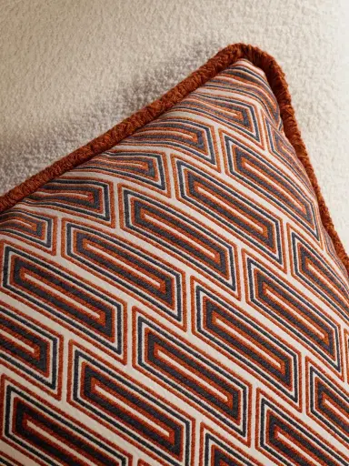 Soho Home Vende Fringed Jacquard Cushion - Men | Thumbnail 3 Soho Home Vende Fringed Jacquard Cushion - Men | Thumbnail 3