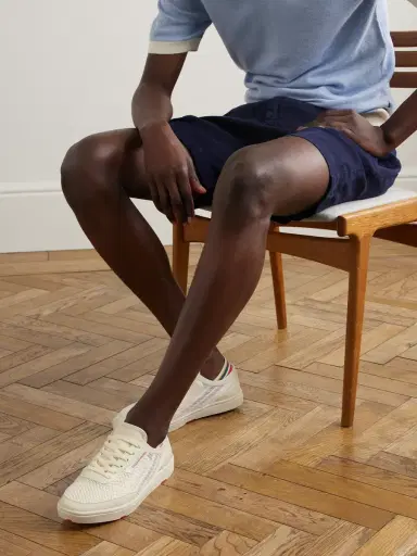 Orlebar Brown Larson Striped Mesh and Canvas Sneakers - Men | Thumbnail 2 Orlebar Brown Larson Striped Mesh and Canvas Sneakers - Men | Thumbnail 2