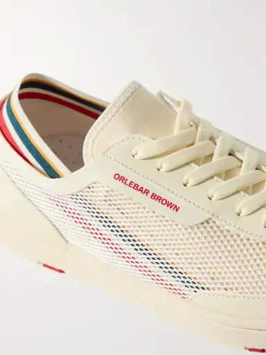 Orlebar Brown Larson Striped Mesh and Canvas Sneakers - Men | Thumbnail 6 Orlebar Brown Larson Striped Mesh and Canvas Sneakers - Men | Thumbnail 6
