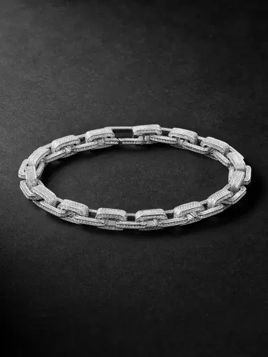 SHAY 18-Karat White Gold Diamond Bracelet - Men | Thumbnail 1 SHAY 18-Karat White Gold Diamond Bracelet - Men | Thumbnail 1