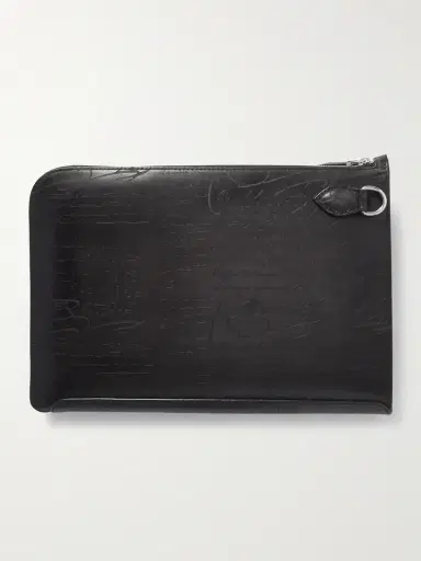 Berluti Nino Scritto Venezia Leather Pouch - Men | Thumbnail 3 Berluti Nino Scritto Venezia Leather Pouch - Men | Thumbnail 3