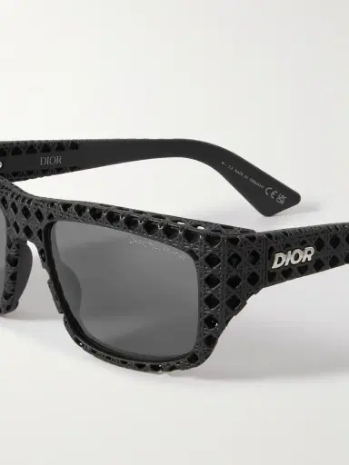 DIOR Eyewear Dior3D S1I Square-Frame Textured-Acetate Sunglasses - Men | Thumbnail 3 DIOR Eyewear Dior3D S1I Square-Frame Textured-Acetate Sunglasses - Men | Thumbnail 3