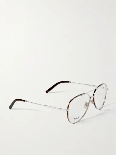 DIOR Eyewear DiorBlackSuitO A2U Aviator-Style Tortoiseshell Acetate-Trimmed Silver-Tone Optical Glasses - Men | Thumbnail 3 DIOR Eyewear DiorBlackSuitO A2U Aviator-Style Tortoiseshell Acetate-Trimmed Silver-Tone Optical Glasses - Men | Thumbnail 3