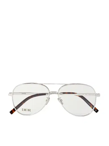 DIOR Eyewear DiorBlackSuitO A2U Aviator-Style Tortoiseshell Acetate-Trimmed Silver-Tone Optical Glasses - Men | Thumbnail 1 DIOR Eyewear DiorBlackSuitO A2U Aviator-Style Tortoiseshell Acetate-Trimmed Silver-Tone Optical Glasses - Men | Thumbnail 1