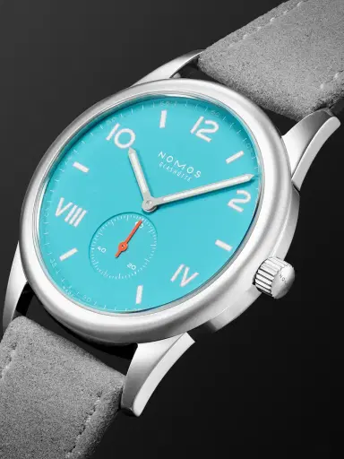 NOMOS Glashütte Club Campus Hand-Wound 38.5mm Stainless Steel and Suede Watch, Ref. No. 724 - Men | Thumbnail 3 NOMOS Glashütte Club Campus Hand-Wound 38.5mm Stainless Steel and Suede Watch, Ref. No. 724 - Men | Thumbnail 3