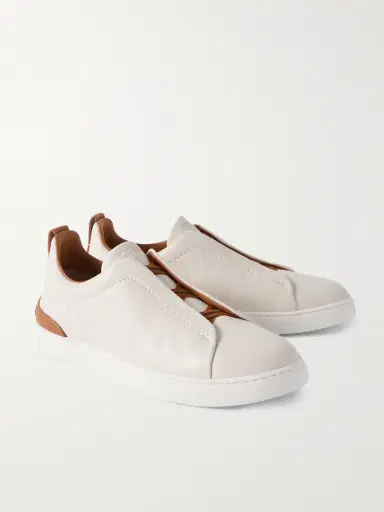 Zegna Triple Stitch™ Full-Grain Deerskin Slip-On Sneakers - Men | Thumbnail 4 Zegna Triple Stitch™ Full-Grain Deerskin Slip-On Sneakers - Men | Thumbnail 4