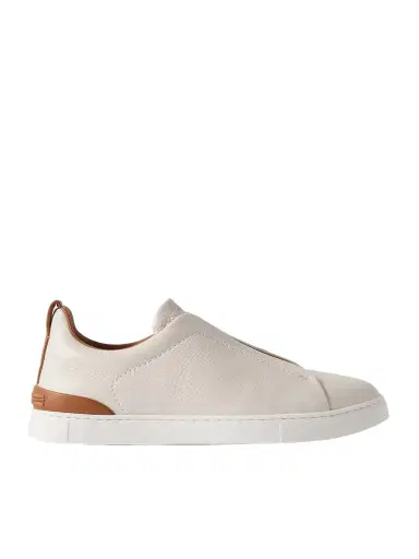 Zegna Triple Stitch™ Full-Grain Deerskin Slip-On Sneakers - Men | Thumbnail 1 Zegna Triple Stitch™ Full-Grain Deerskin Slip-On Sneakers - Men | Thumbnail 1