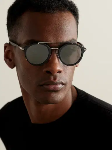 DIOR Eyewear DiorBlackSuit R7U Acetate and Silver-Tone Round-Frame Sunglasses - Men | Thumbnail 2 DIOR Eyewear DiorBlackSuit R7U Acetate and Silver-Tone Round-Frame Sunglasses - Men | Thumbnail 2