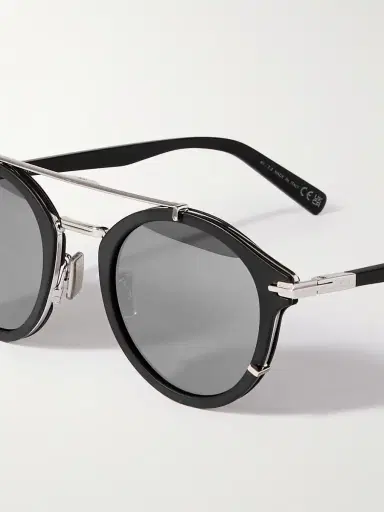 DIOR Eyewear DiorBlackSuit R7U Acetate and Silver-Tone Round-Frame Sunglasses - Men | Thumbnail 3 DIOR Eyewear DiorBlackSuit R7U Acetate and Silver-Tone Round-Frame Sunglasses - Men | Thumbnail 3