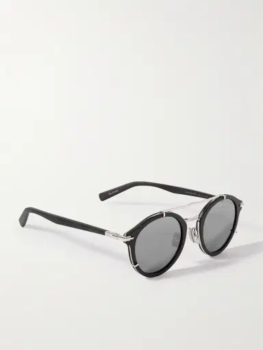 DIOR Eyewear DiorBlackSuit R7U Acetate and Silver-Tone Round-Frame Sunglasses - Men | Thumbnail 4 DIOR Eyewear DiorBlackSuit R7U Acetate and Silver-Tone Round-Frame Sunglasses - Men | Thumbnail 4